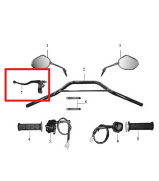 Manigueta Izquierda de Clutch MRX 125 - MRX 150 Victory Original - Mundimotos