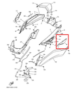 Cargar imagen en el visor de galería, Tapa Lateral Trasera Izquierda (Pequeña) N-MAX CONNECTED 155 Yamaha Original - Mundimotos