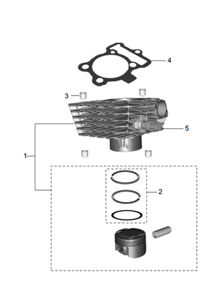 Kit de Cilindro Pulsar 160 Ns/Fi Bajaj Original