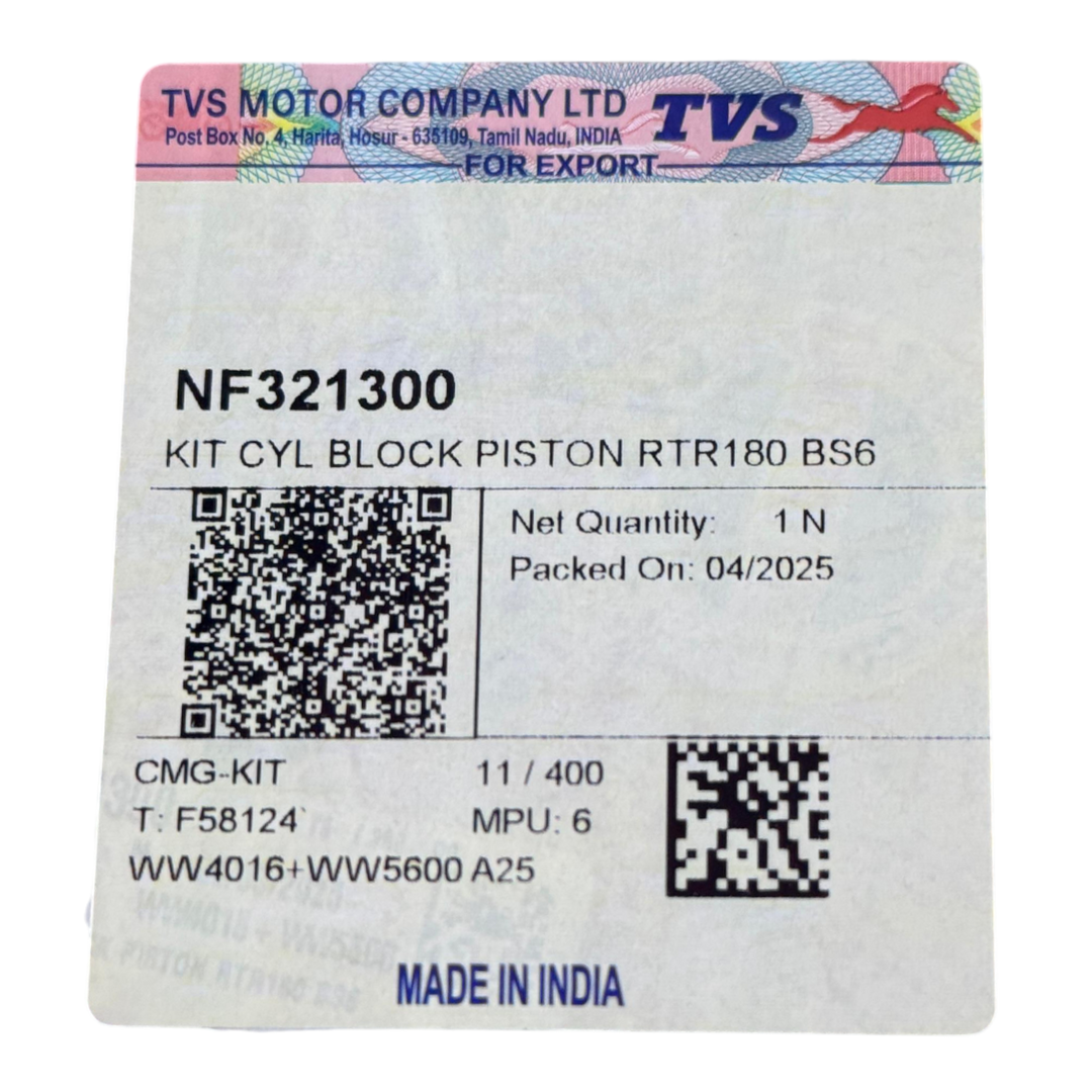 Cilindro Rtr 180 Tvs Original (Kit)