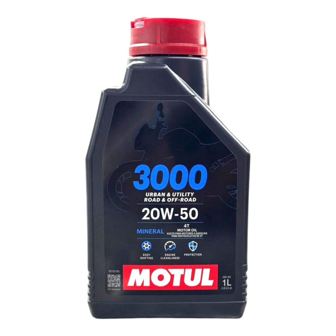 Aceite de Motor Motul 20W50 Mineral 3000 4 Tiempos - Mundimotos