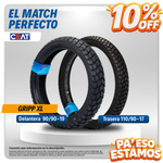 Cargar imagen en el visor de galería, Combo de Llantas CEAT | 110/90-17 y 090/90-19 Gripp XL