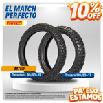 Cargar imagen en el visor de galería, Combo de Llantas Pirelli | 110/90-17 y 090/90-19 MT60