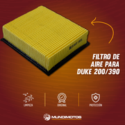 FILTRO AIRE DUKE200/390 - Mundimotos