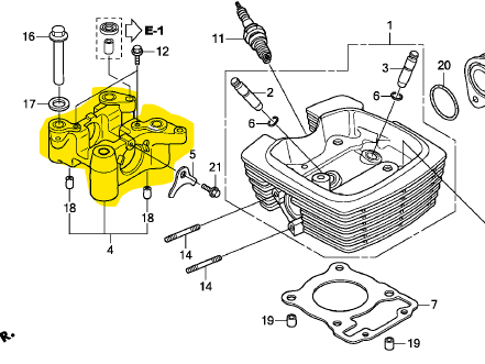 Base para Árbol de Levas CBF 125 - CBF 150 Honda Original
