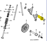 Cargar imagen en el visor de galería, Eje de Balancín Inferior XLR 125 Honda Original