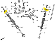 Cuna de Válvula XLR 125 - CBZ 160 Honda Original (1 Unidad)