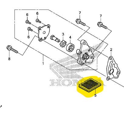 Malla Filtro de Aceite WAVE 110 Honda Original