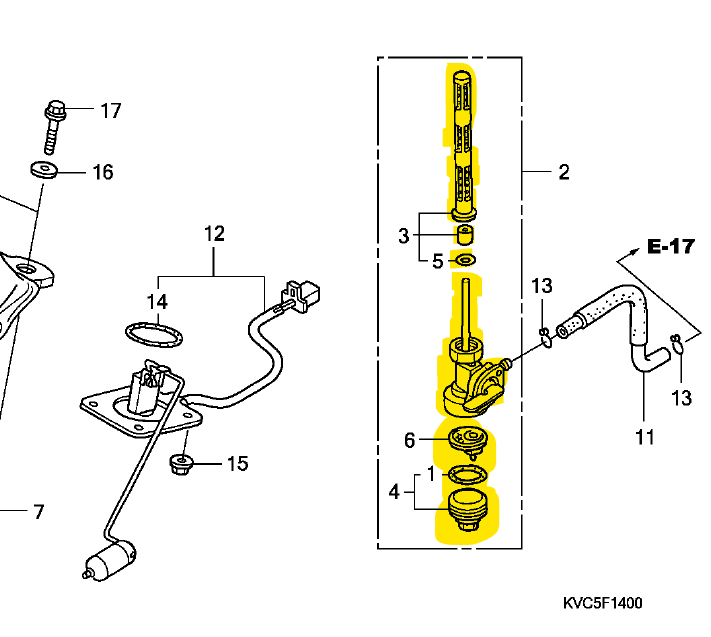 Llave de Gasolina E-STORM 125 Honda Original