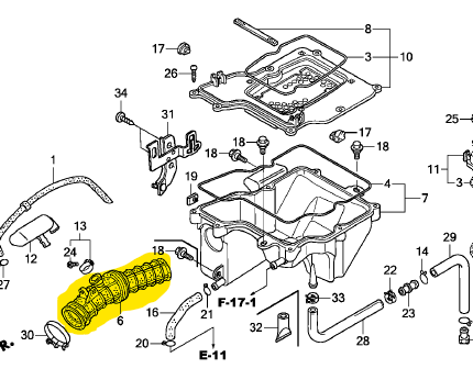 Manguera para Filtro de Aire CBF 150 Honda Original