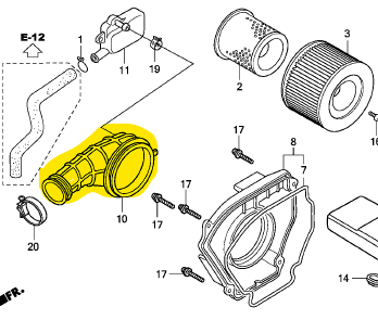 Manguera para Filtro de Aire E-STORM 125 Honda Original