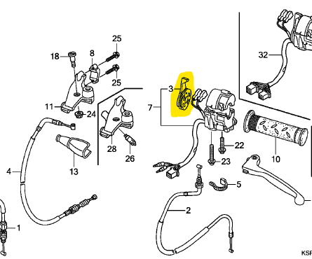 Perilla de Choke CBF 150 Honda Original