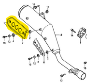 Rejilla Trasera de Mofle XLR 125 Honda Original