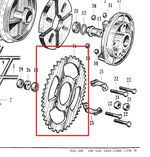 Cargar imagen en el visor de galería, Sprocket (39 Dientes) Honda C90 Genérico Japón - Mundimotos