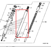 Barra de Suspension Delantera Cb 160F Honda Original - Mundimotos
