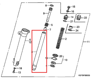 Barra de suspensión Delantera Cbf 150 Honda Original