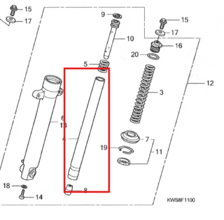 Barra de suspensión Delantera Cb 110 Honda Original