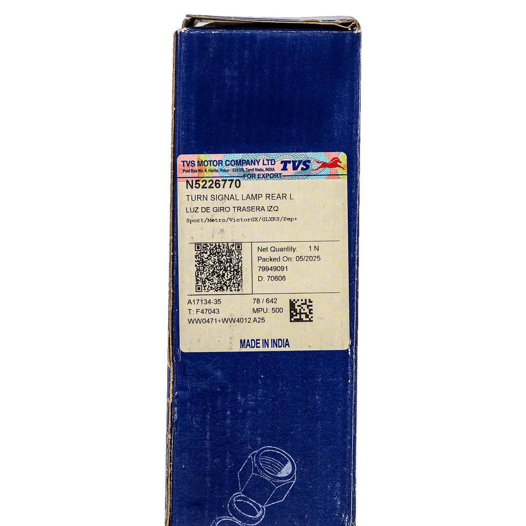 Direccional SPORT 100 Tvs Original (Trasera Izquierda - Transparente)