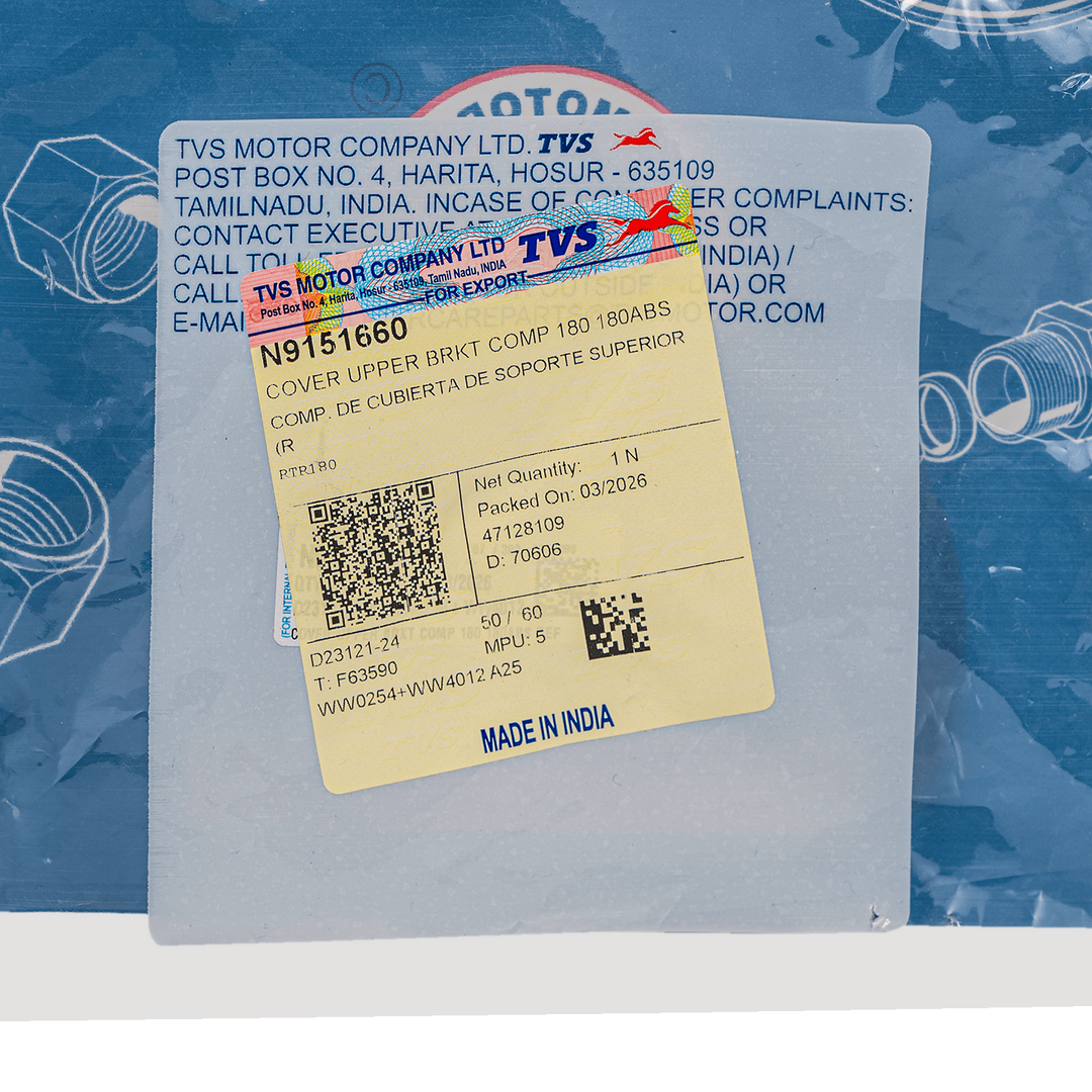 Cubierta Manubrio RTR 180 - RTR 160 Tvs Original