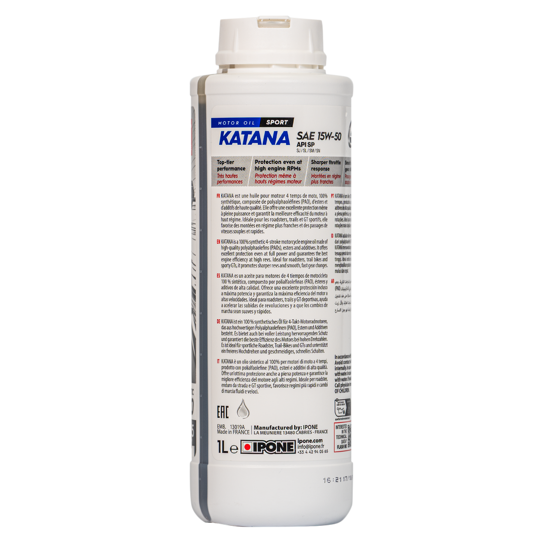Aceite de Motor IPONE 4T KATANA 15W‑50 100% Sintético 1L