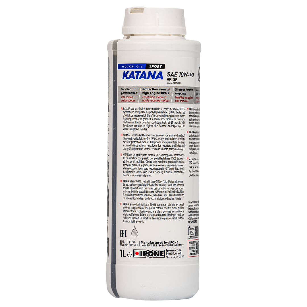 Aceite de Motor IPONE 10W40 Katana Sintético Sport 1 Litro