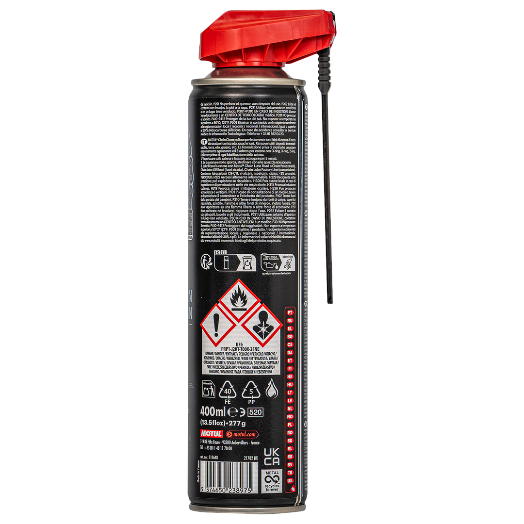 Aceite Desengrasante de Cadena MOTUL 400 Mililitros C1 Clean Original