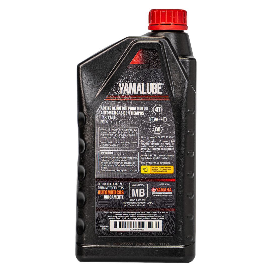 Aceite de Motor Yamalube 10W40 Mineral Scooter 4 Tiempos