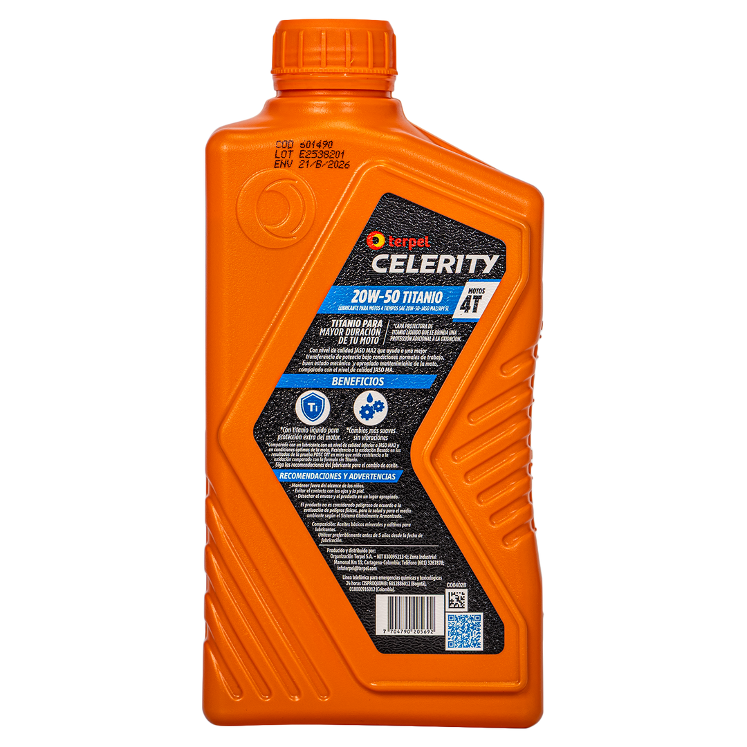 Aceite de Motor Celerity 20W50 Titanio