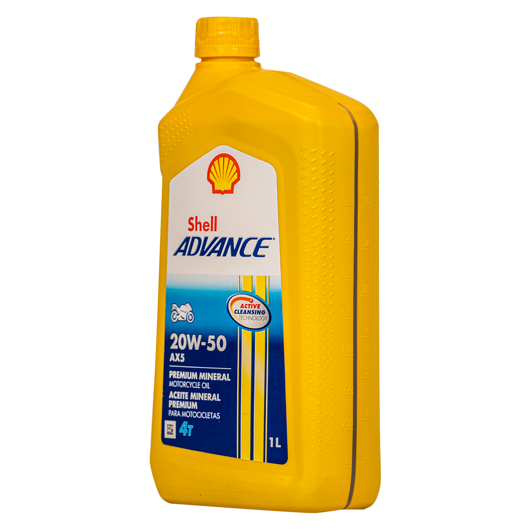 Aceite de Motor Shell Advance 20W50 Mineral AX5 4 Tiempos