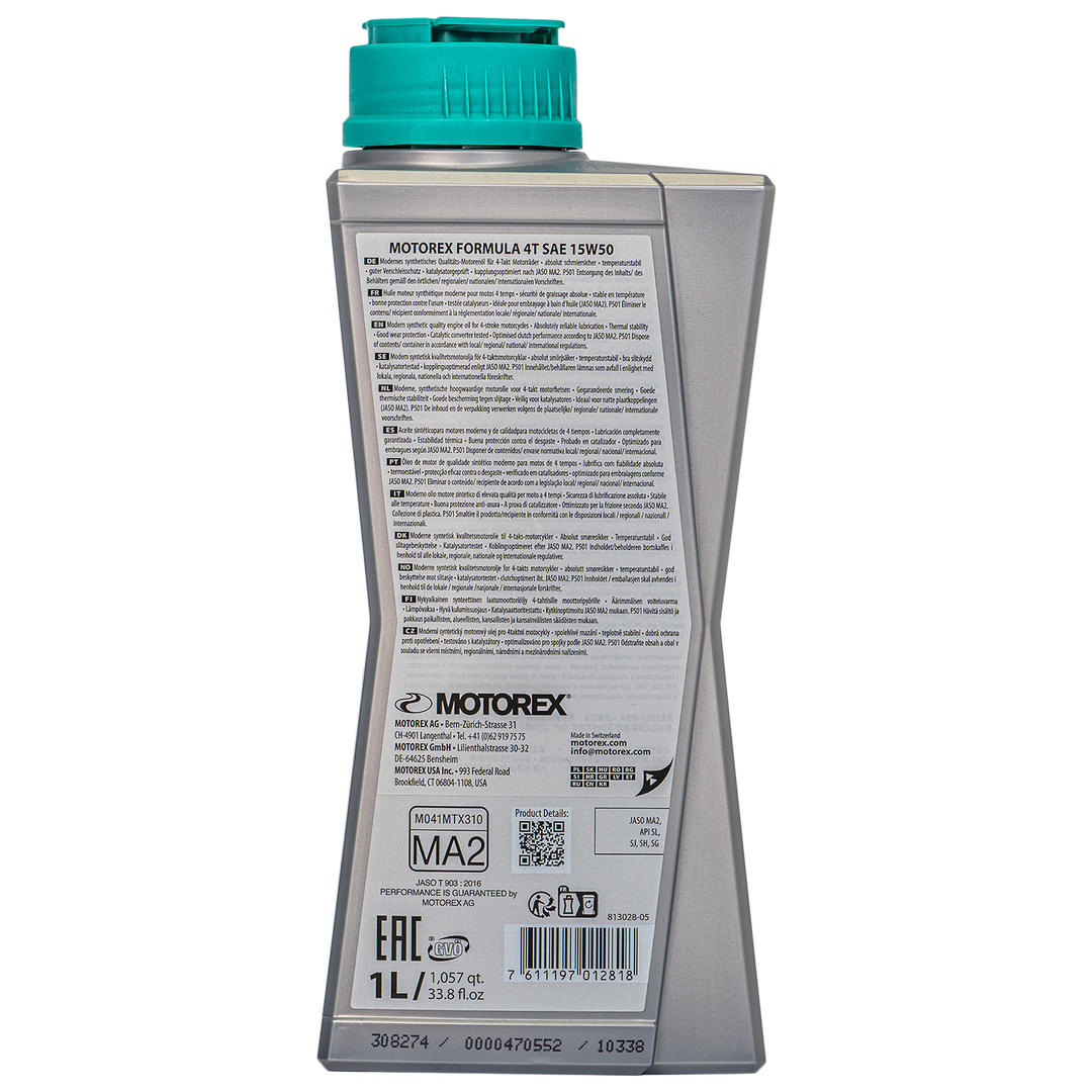 Motorex 15W50 Semi-Synthetic Formula 4-Stroke Engine Oil