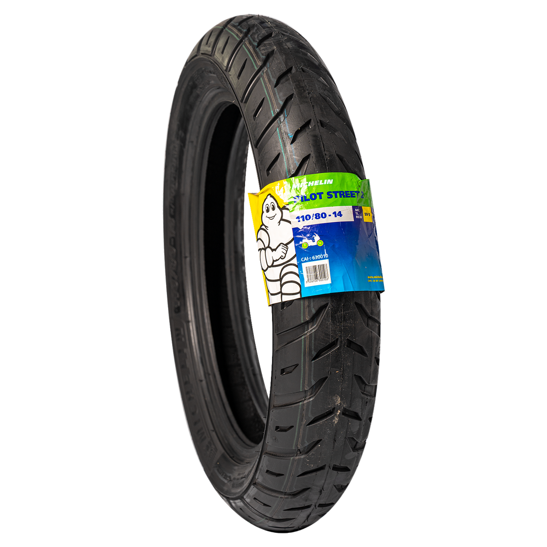 Llanta Michelin 110/80-14 PILOT STREET 2 Sellomatic - Mundimotos