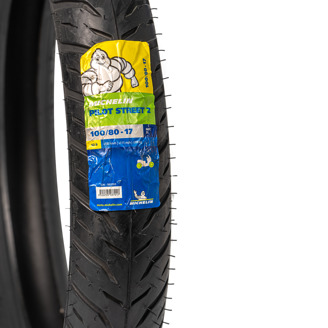 Llanta Michelin 100/80-17 PILOT STREET 2 Delantera Sellomatic - Mundimotos