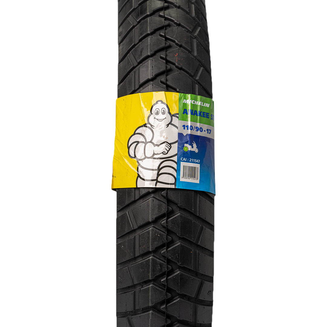Llanta Michelin 110/90-17 ANAKEE STREET Trasera Sellomatic - Mundimotos