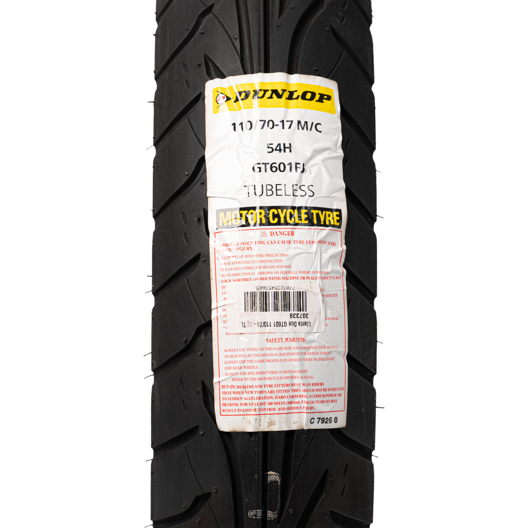 Llanta Dunlop 110/70-17 ARROWMAX GT 601 Delantera Sellomatic - Mundimotos