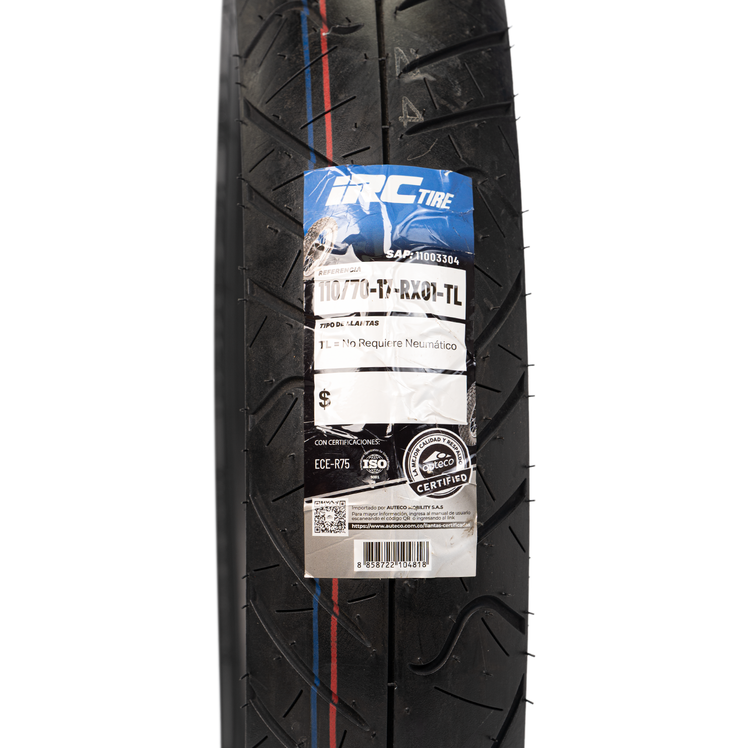 Irc Rx01 110/70-17 Front Tire - Mundimotos