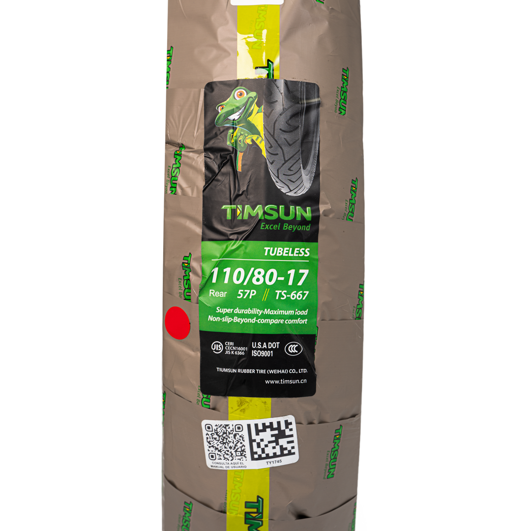 Llanta Timsun 110/80-17 TS667 Trasera Sellomatic - Mundimotos