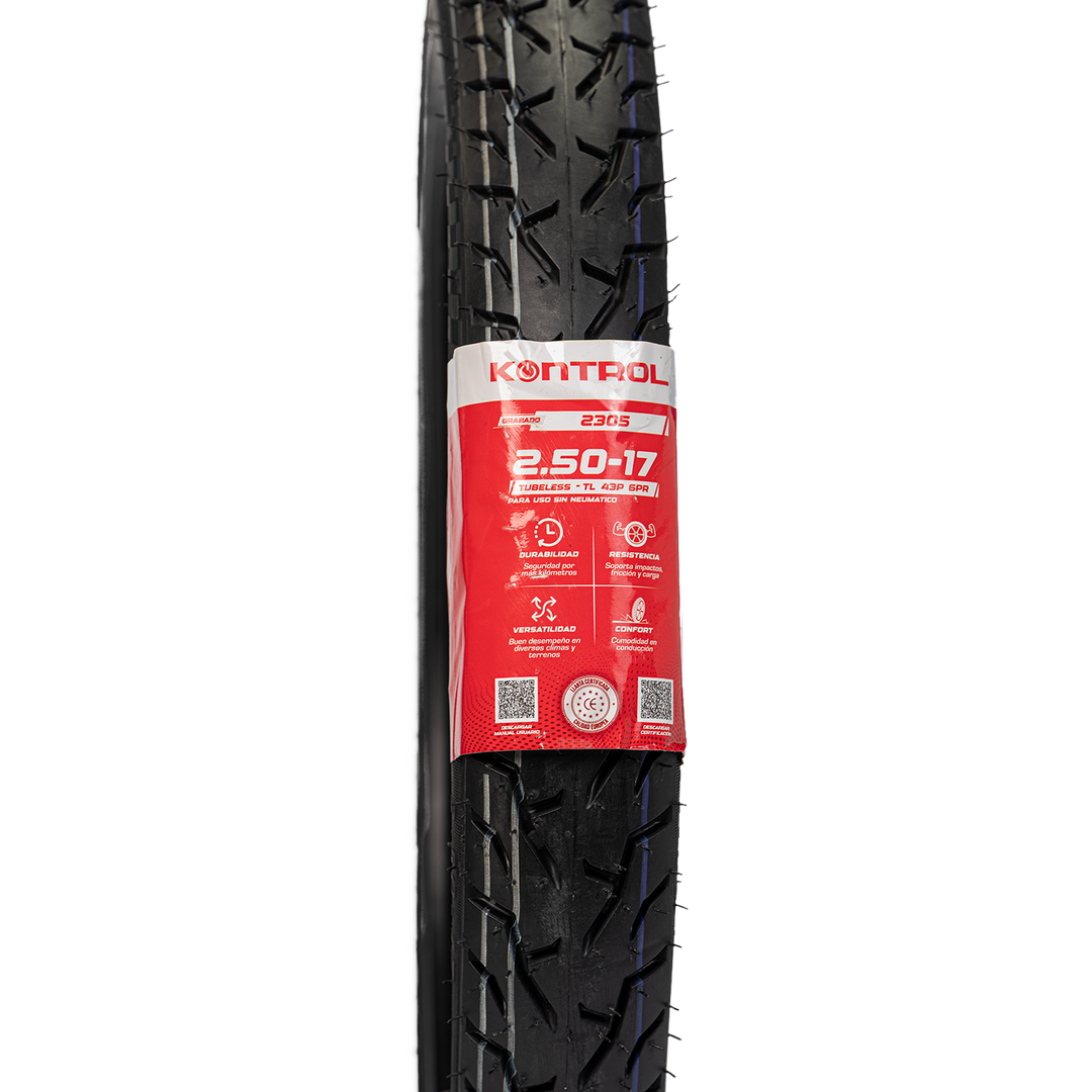 Llanta KONTROL 2.50-17 KNT2305 Delantera Sellomatic - Mundimotos