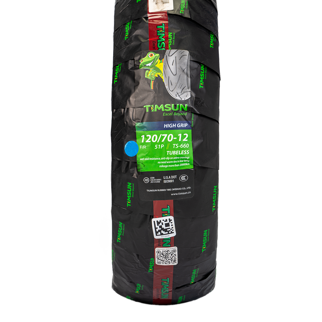 Llanta Timsun 120/70-12 TS660 HIGH GRIP Delantera Sellomatic - Mundimotos