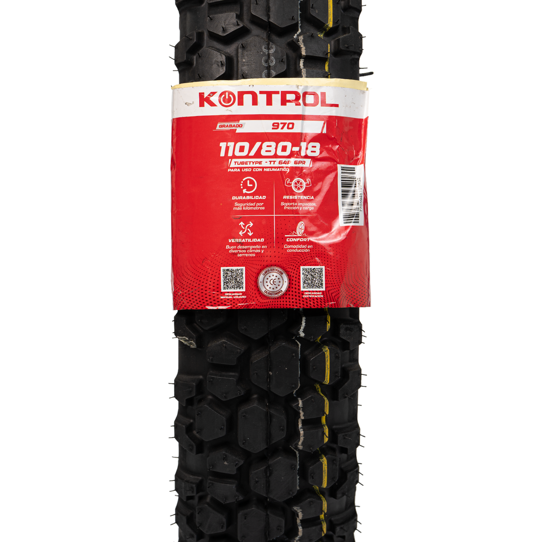 Llanta KONTROL 110/80-18 P-1270 TROOPER Trasera Neumatico - Mundimotos