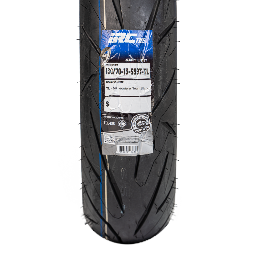 Llanta IRC 130/70-13 S99T SCOOTER SPORT Trasera - Mundimotos