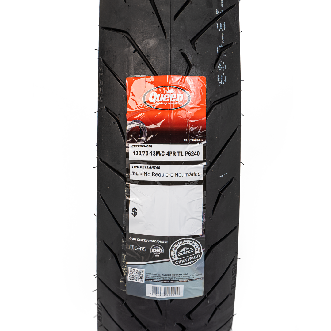 Queen tire 130/70-P6240 Sellomatic rim 13