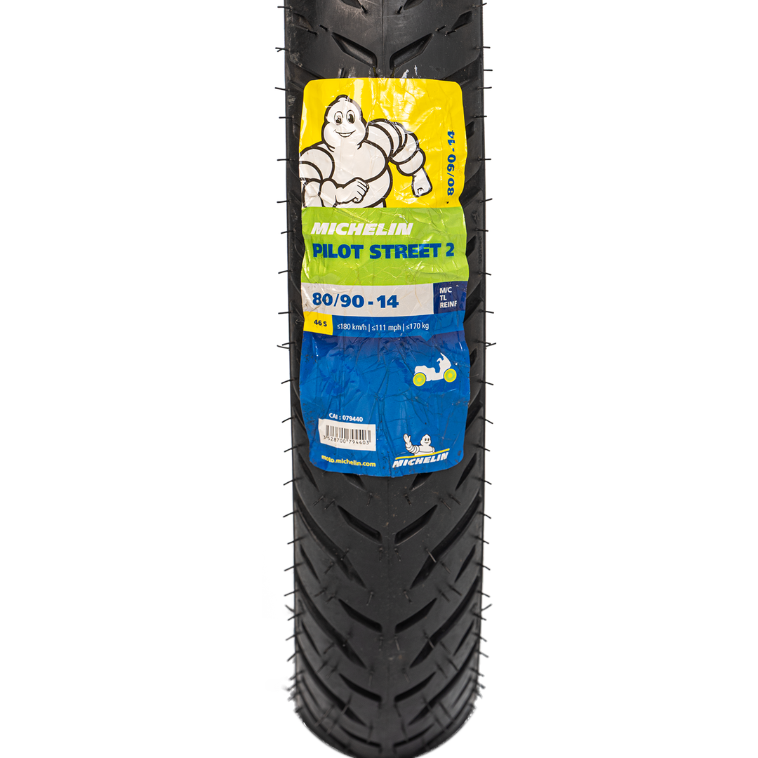 Llanta Michelin 80/90-14 PILOT STREET 2 Sellomatic