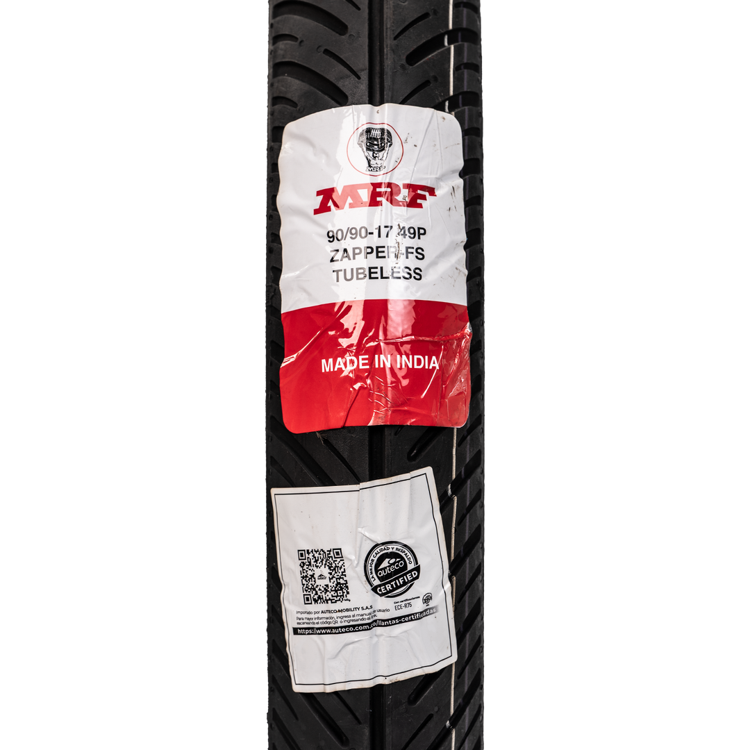 Llanta MRF 090/90-17 ZAPPER FS Delantera Sellomatic - Mundimotos