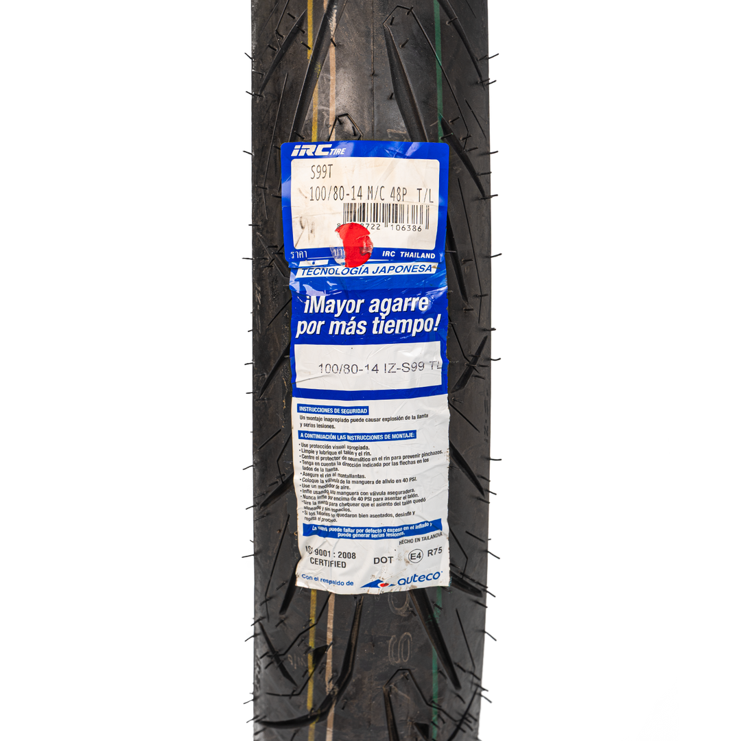 Llanta IRC 100/80-14 IZ-S-S99 Sellomatic