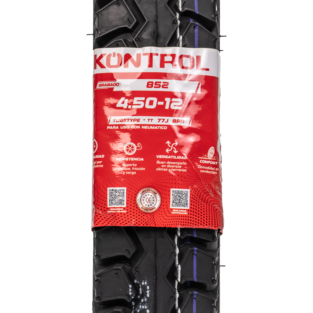 Llanta KONTROL 4.50-12 KNT852 Carguero Neumatico - Mundimotos