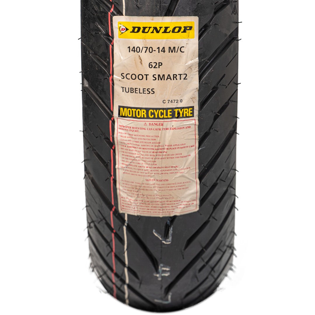 Llanta Dunlop 140/70-14 SCOOT SMART 2 62P Trasera Sellomatic
