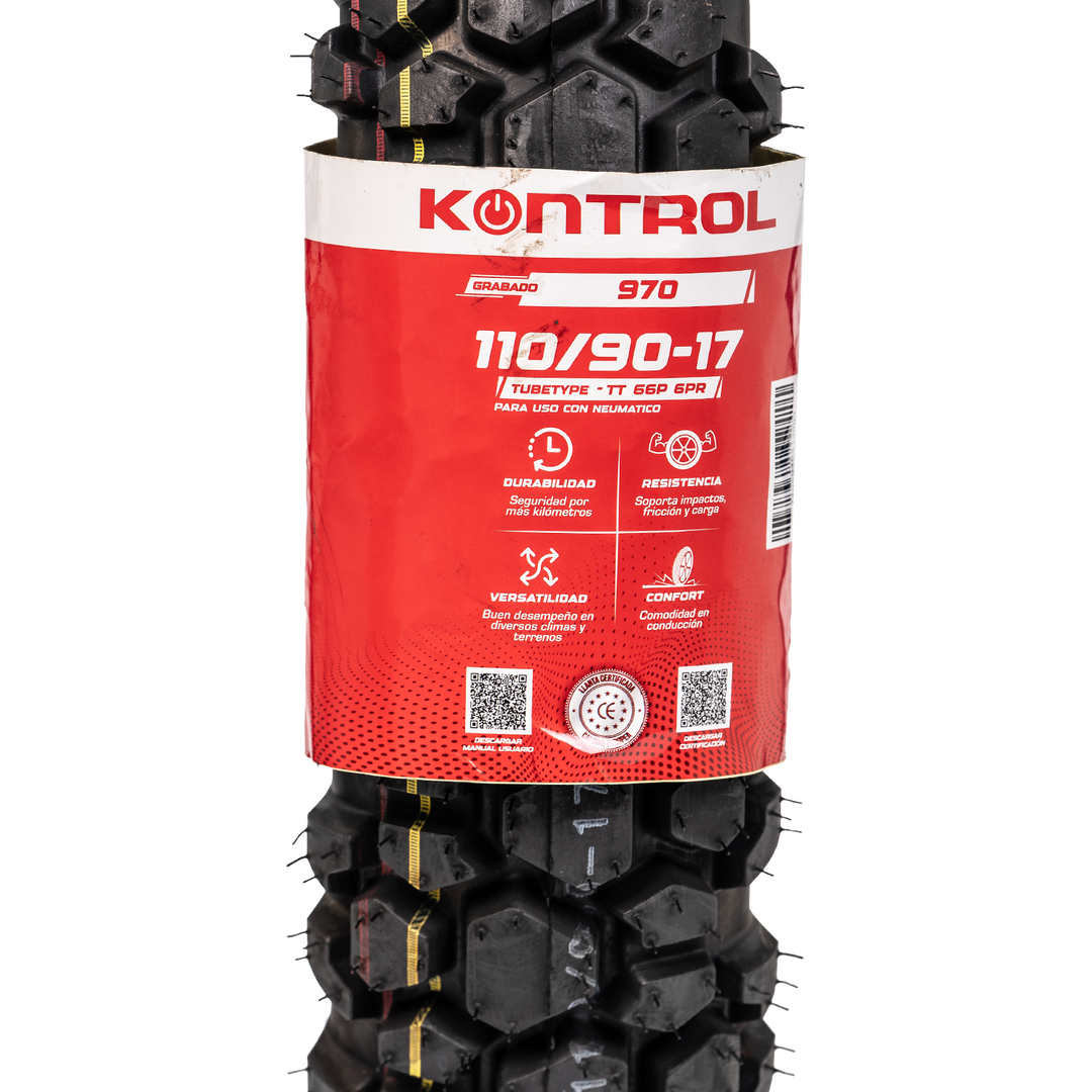 Llanta KONTROL 110/90-17 P-1270 Trasera Neumatico