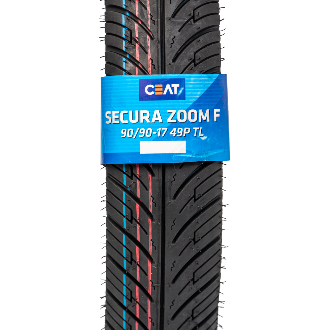 Llanta CEAT 90/90-17 SECURA ZOOM F Delantera Sellomatic - Mundimotos