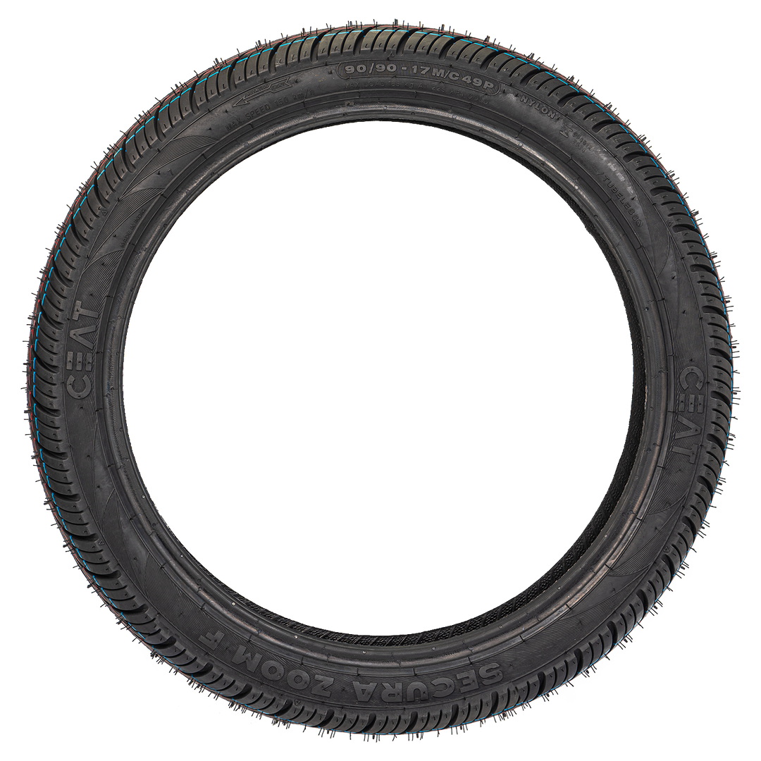 Llanta CEAT 90/90-17 SECURA ZOOM F Delantera Sellomatic - Mundimotos