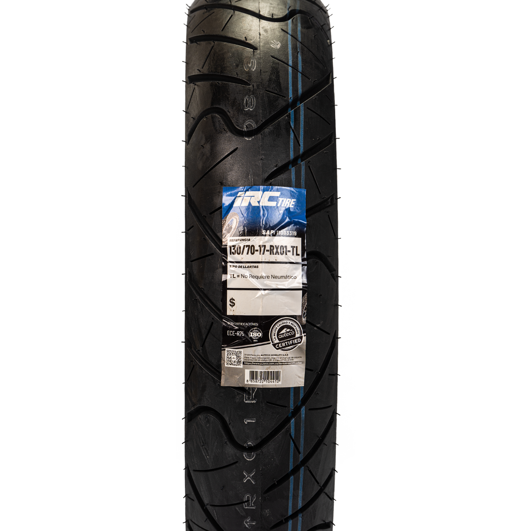 Llanta IRC 130/70-17 RX01 Trasera - Mundimotos